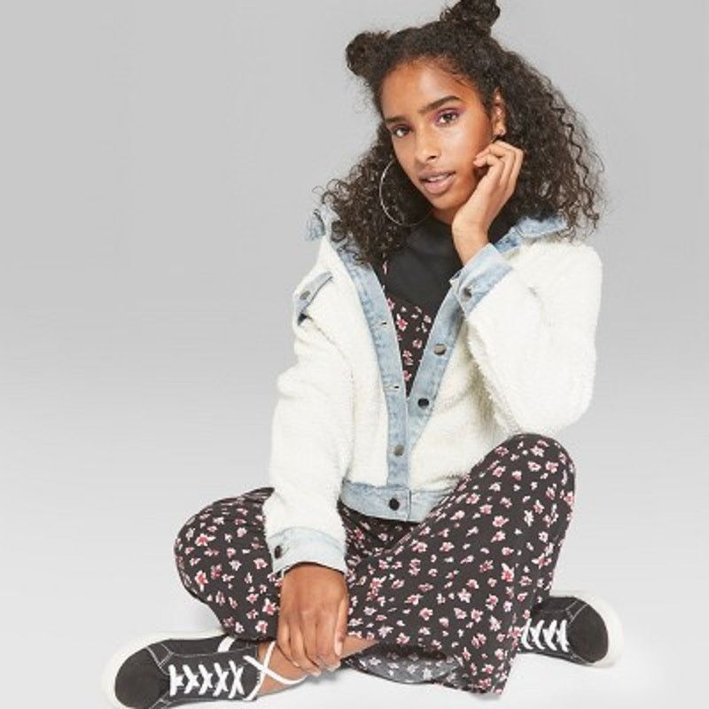 Other Wild Fable Womens Juniors Jacket Size Large Solid Sherpa NEW Size L / US 10 / IT 46 - 1 Thumbnail