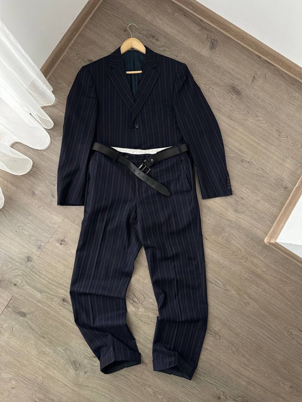 Pal Zileri × Vintage Vintage Pal Zileri Striped Virgin Wool Super Suit Size 48S - 10 Thumbnail