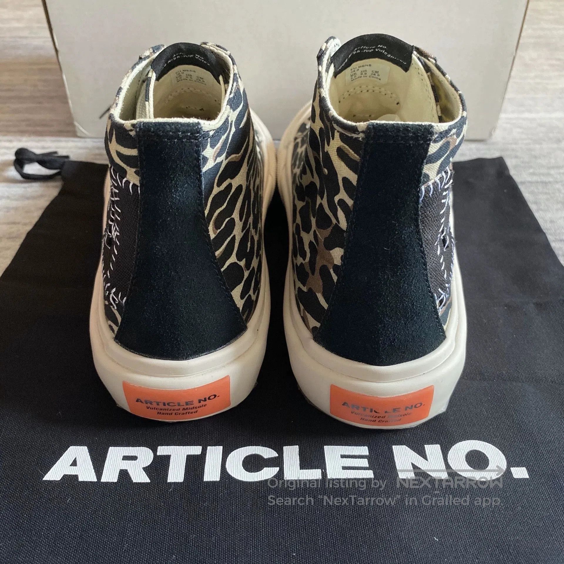 SUPREMEBEING leopard print mid-top canvas sneakers. Size US 8.5 / EU 41-42 - 4 Thumbnail