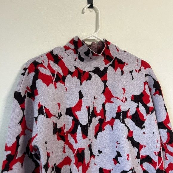 Anthropologie Anthropologie Lizzie Floral Mock Neck Sweater Size S / US 4 / IT 40 - 2 Thumbnail