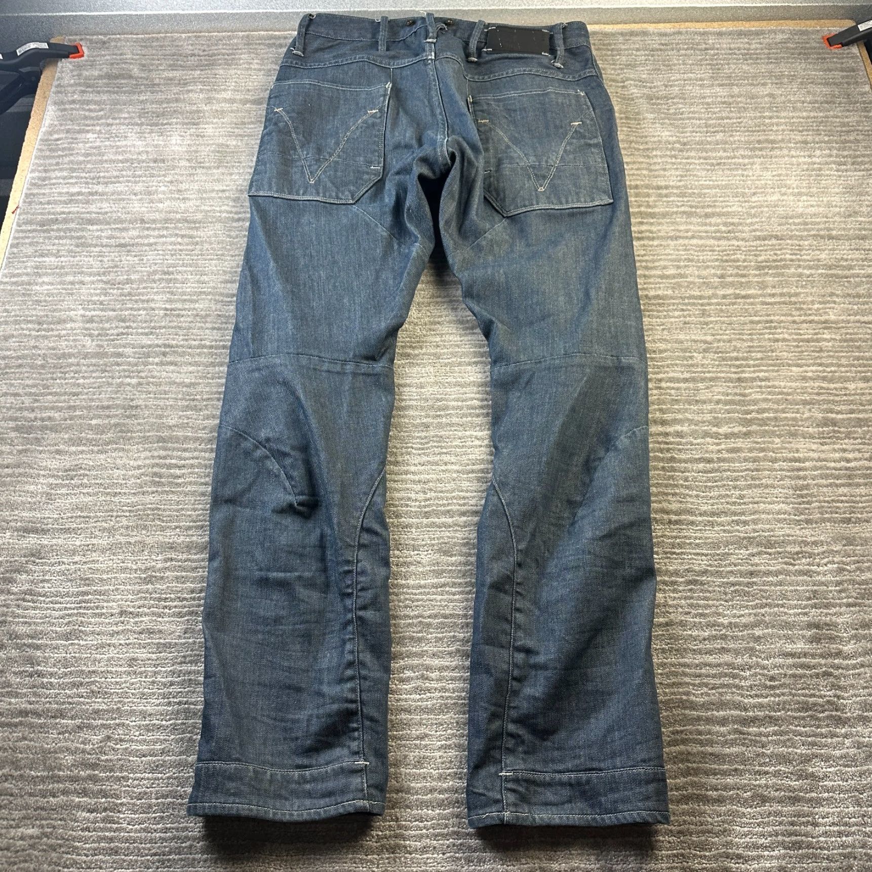 G-Star G Star Raw Jeans Mens 32x32 Blue Denim Pants 3D Tapered Biker Jeans G-Star Mens 32 Regular Blue Size US 32 / EU 48 - 2 Thumbnail