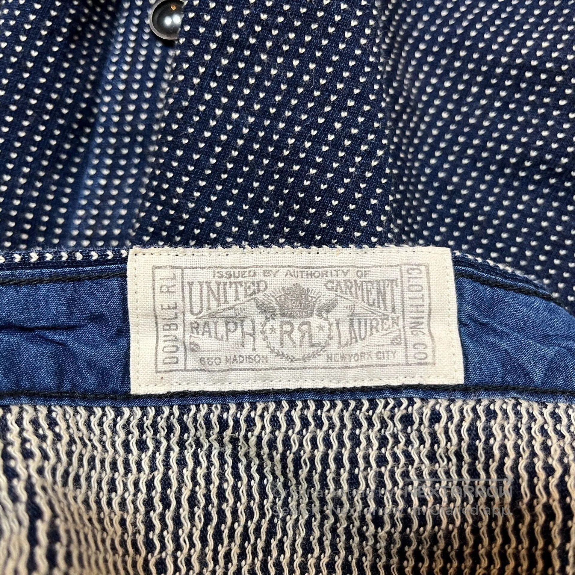 RRL Ralph Lauren RRL Indigo Sashiko Shirt. Size US M / EU 48-50 / 2 - 4 Thumbnail