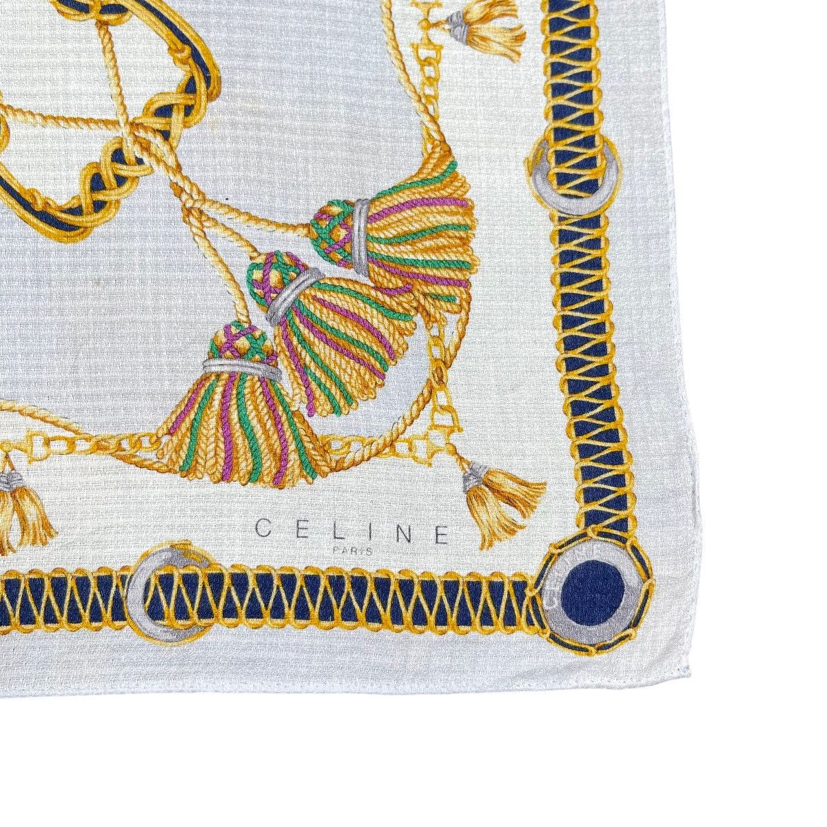 Celine Celine Golden Luxury Silk Pattern Scarf Size ONE SIZE - 5 Thumbnail