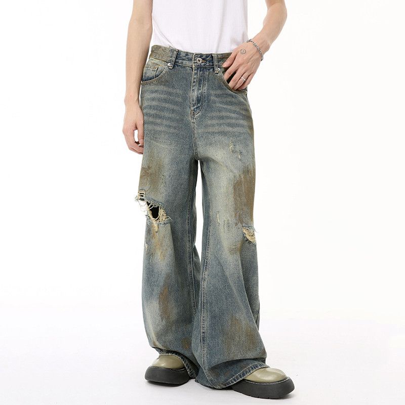 Japanese Brand × Jean Male Denim Pants Worn Out Hole Size US 28 / EU 44 - 1 Thumbnail