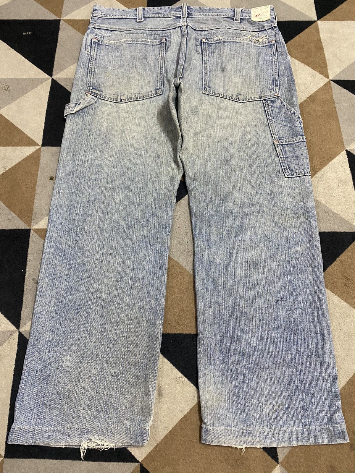 Japanese Brand Distressed Vintage Blue Denim Carpenter Jeans With a Relaxed Size US 38 / EU 54 - 2 Thumbnail
