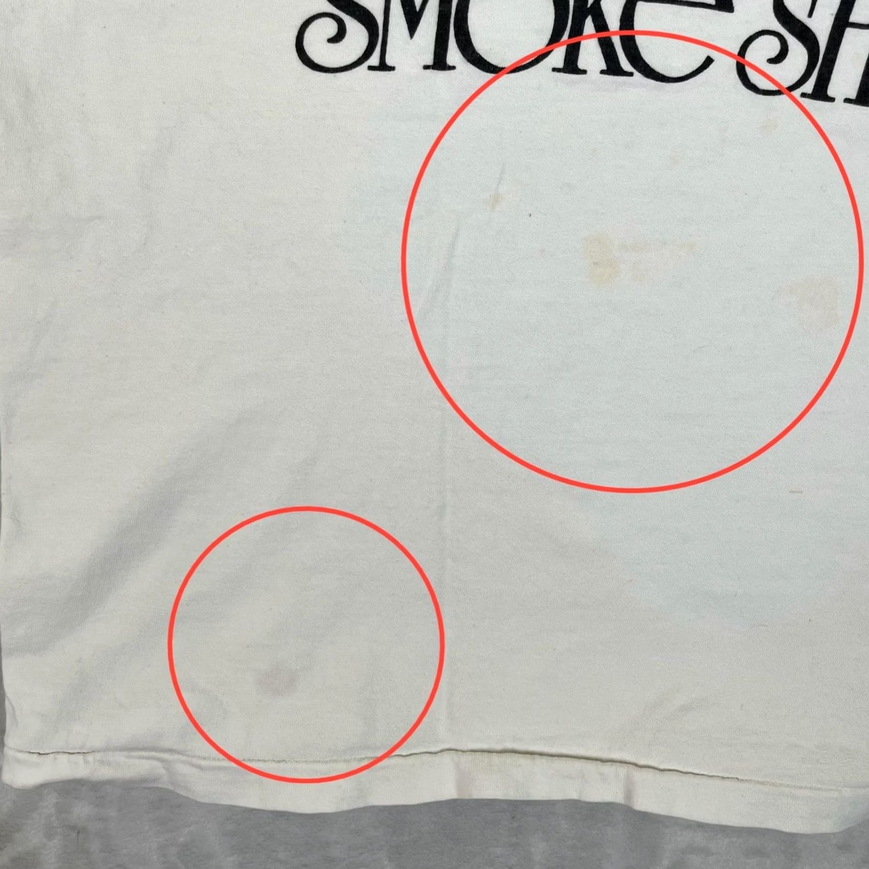 Hanes VINTAGE Famous Smoke Shop Shirt Mens XL White Graphic Hanes Beefy-T Made USA 90s Size US XL / EU 56 / 4 - 3 Thumbnail