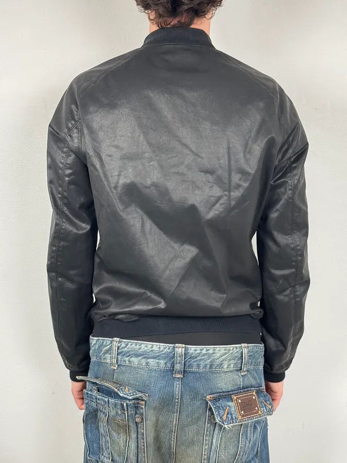 Balmain FW2012 Pierre Balmain Buttoned Waxed Black Bomber Jacket Size US M / EU 48-50 / 2 - 3 Thumbnail