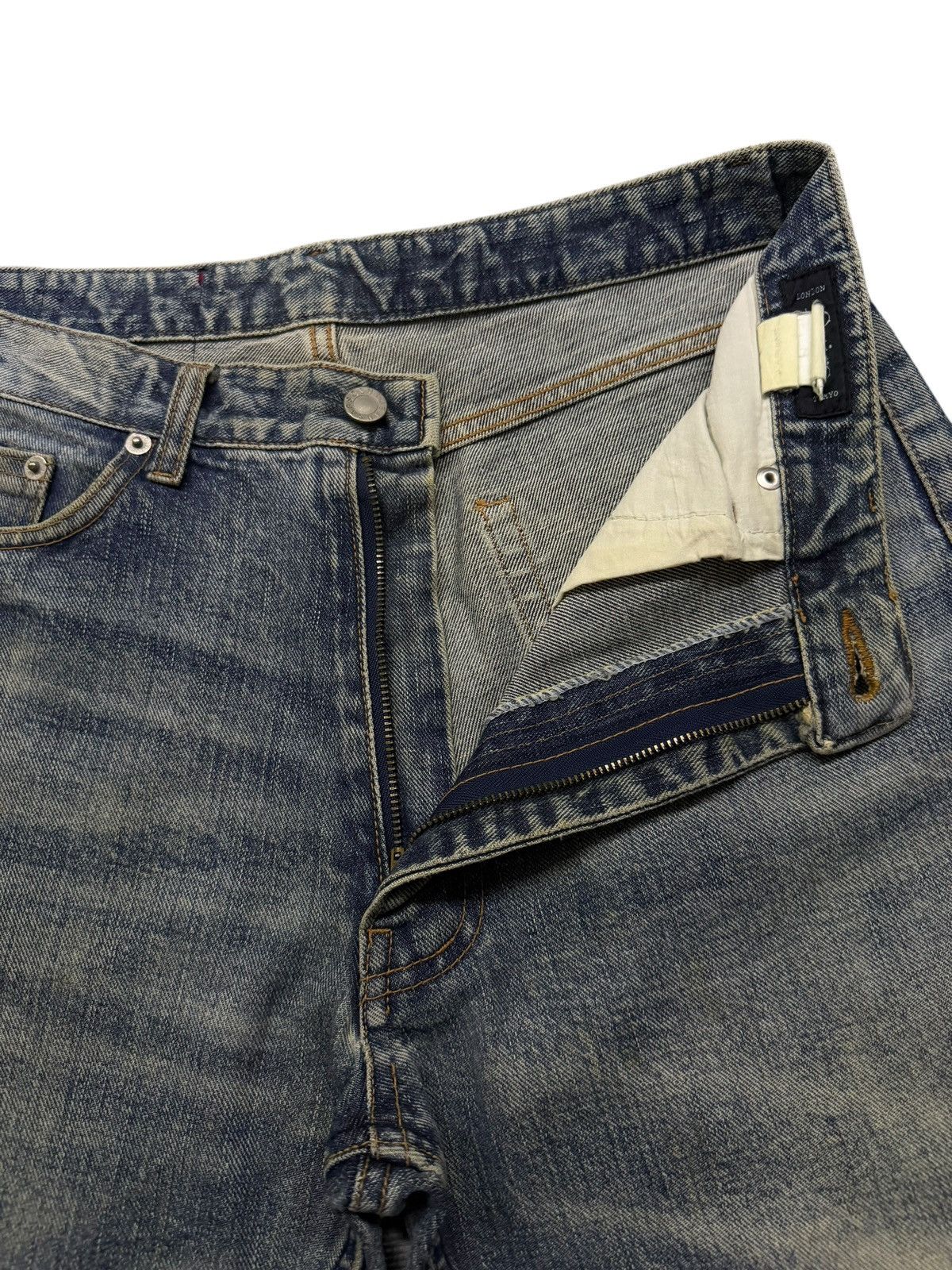 Japanese Brand Vintage Absolut Jeans | Vintage Faded Wash Straight Fit | 30 Size US 30 / EU 46 - 8 Thumbnail