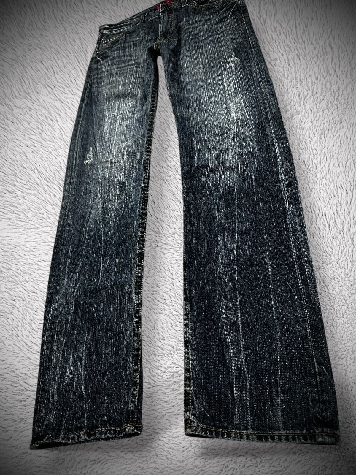 Japanese Brand 💥rare💥 japanese brand anti label studded embroidery jeans Size US 32 / EU 48 - 7 Thumbnail