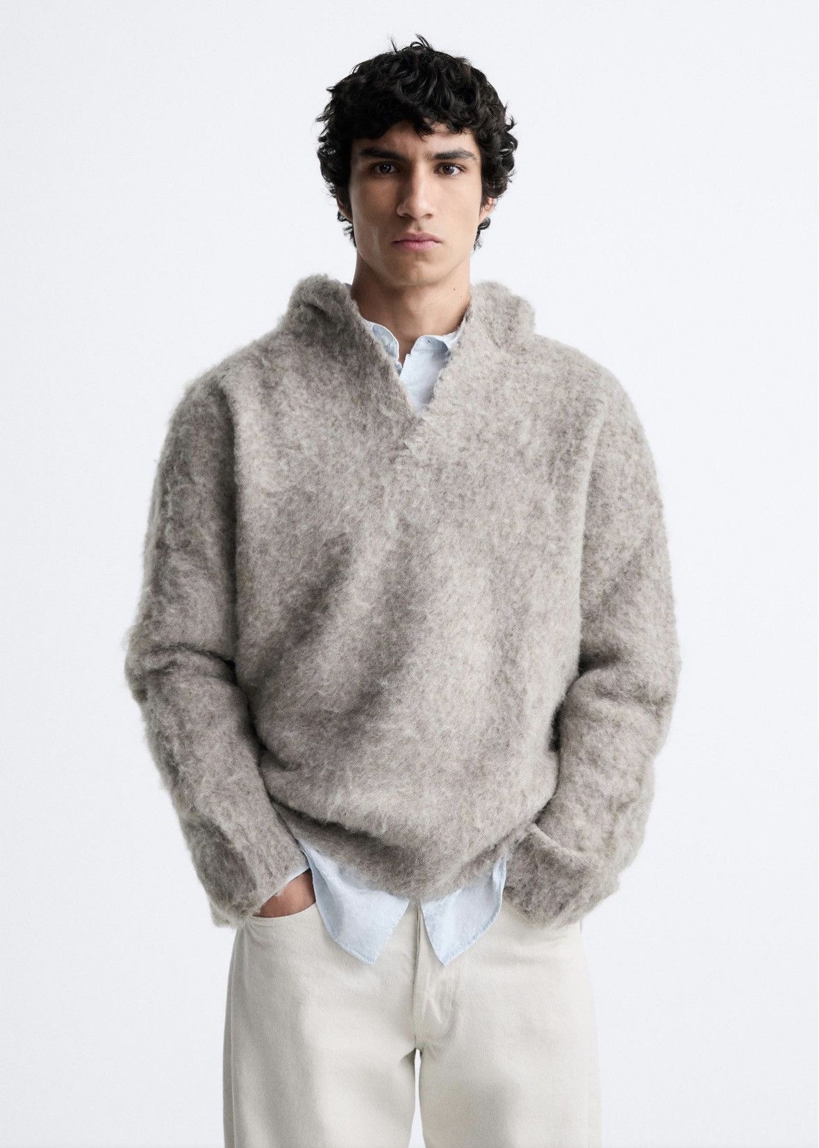 Zara Faux Fur Hooded Sweater