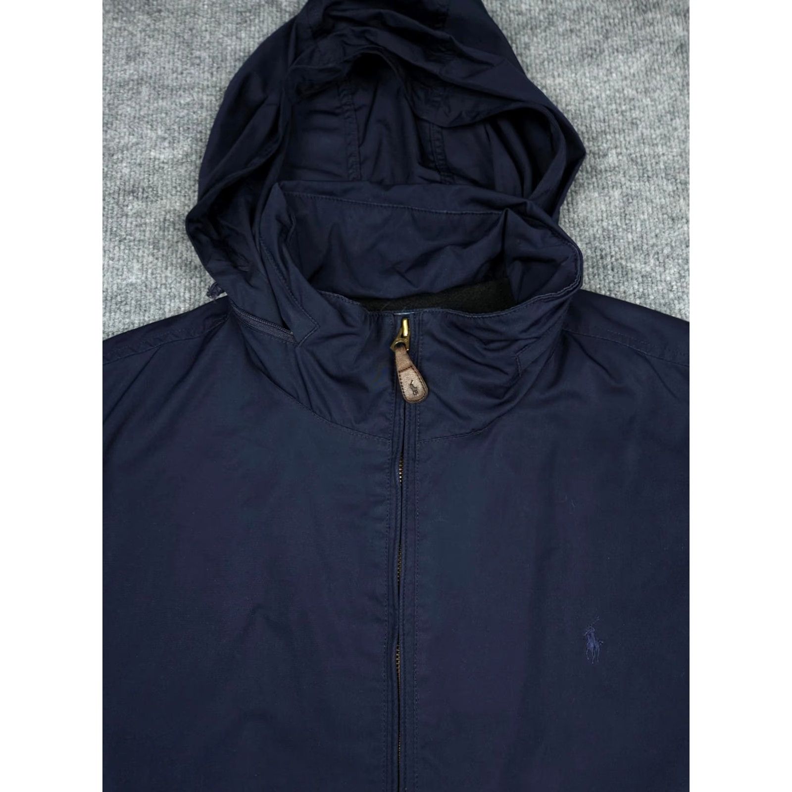 Polo Ralph Lauren VINTAGE Polo Ralph Lauren Jacket Mens Large Navy Full Zip Lined Hooded Bomber Jacket Navy Blue 90s Classic Mens Size US L / EU 52-54 / 3 - 4 Thumbnail