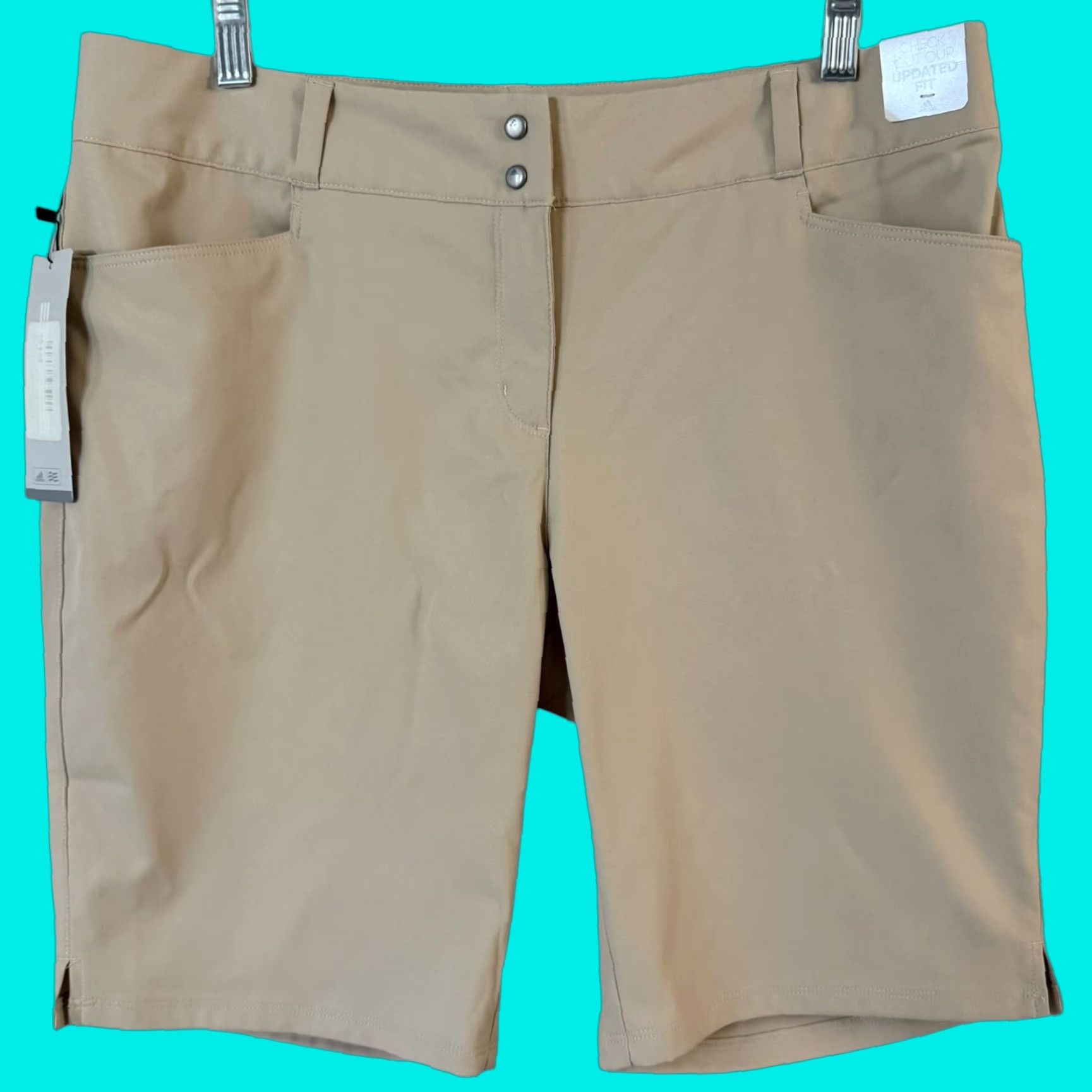 Adidas Adidas Bermuda Shorts Women 12 Tan Athletic Golf Casual Active NEW Performance Pockets Size 34" / US 12 / IT 48 - 1 Thumbnail