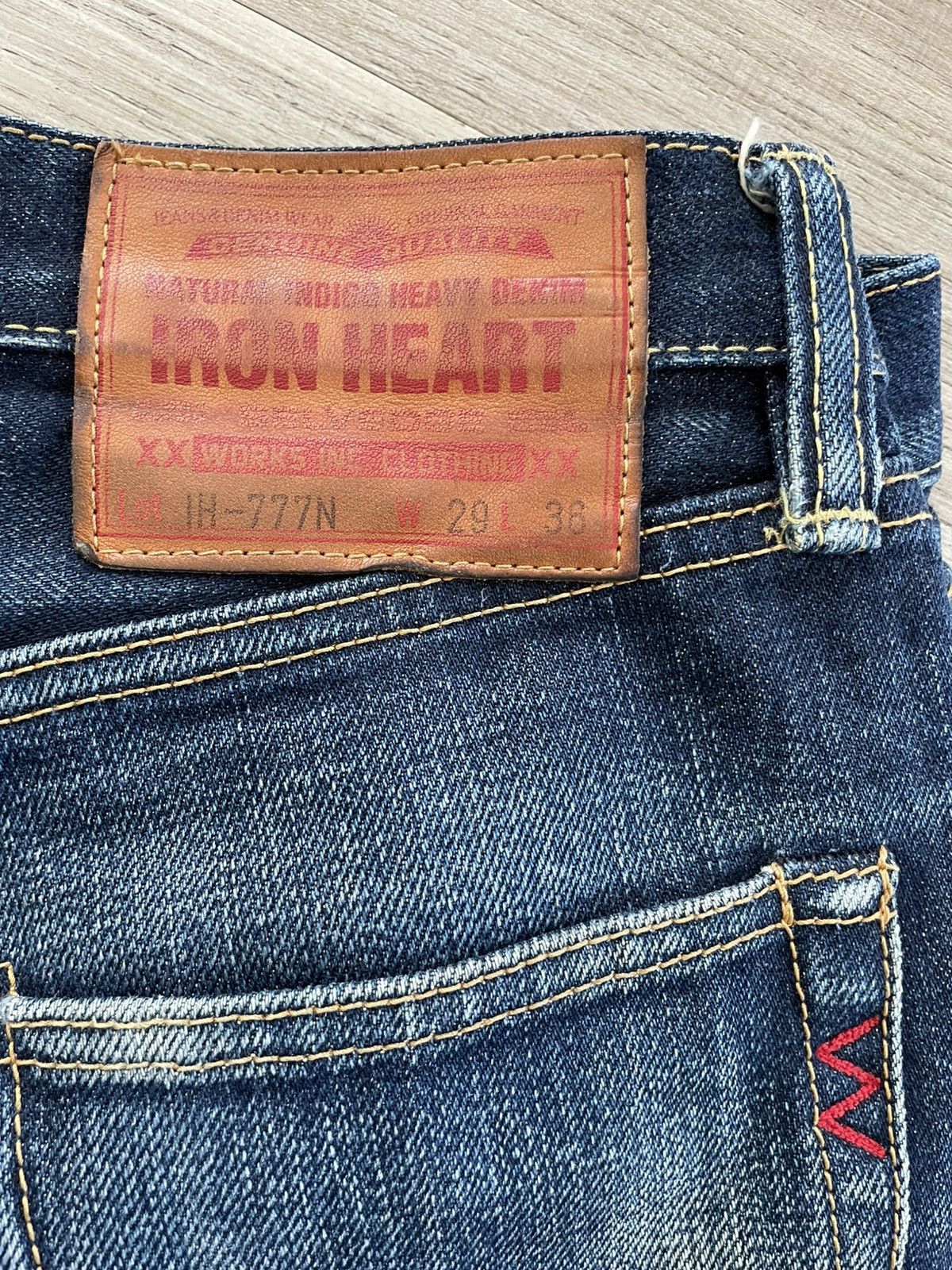 Iron Heart IRON HEART IH-777N 17OZ SELVEDGE JEANS SLIM TAPERED 29x29.5 Size US 29 - 12 Thumbnail