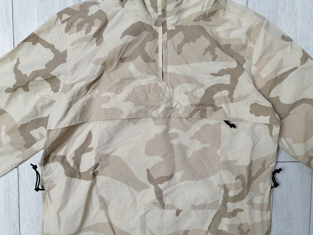 Carhartt × Vintage CARHARTT Vintag Biege Camo Mens Anorak Jacket Size US S / EU 44-46 / 1 - 5 Thumbnail