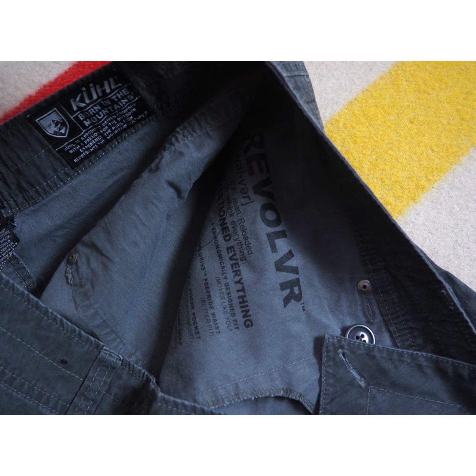 Vintage KUHL Revolvr Slate Gray Vintage Patina Outdoor Hiking 38x34 Work Pants Mens Size US 38 / EU 54 - 6 Thumbnail