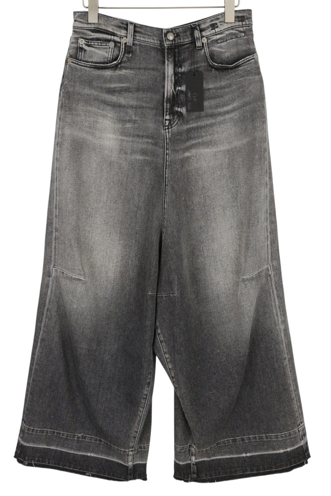 R13 JESSE 27 Vintage Grey Wide Drop Crotch Faded 85461 Size 27" / US 4 / IT 40 - 4 Thumbnail