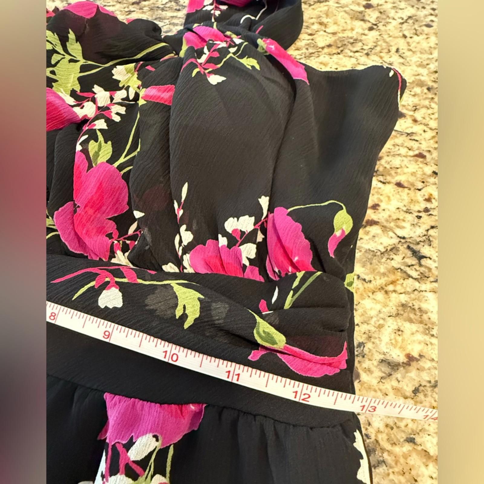 Other Delia’s floral one shoulder mini dress black pink green SZ 3 Size M / US 6-8 / IT 42-44 - 11 Thumbnail