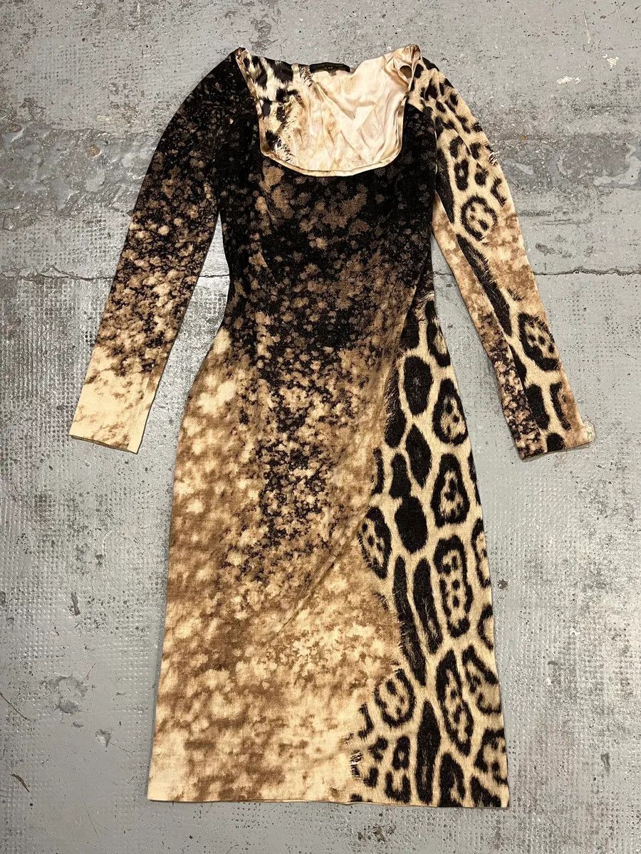 Roberto Cavalli FW2001 Roberto Cavalli Gradient Leopard Dress Size S / US 4 / IT 40 - 1 Thumbnail