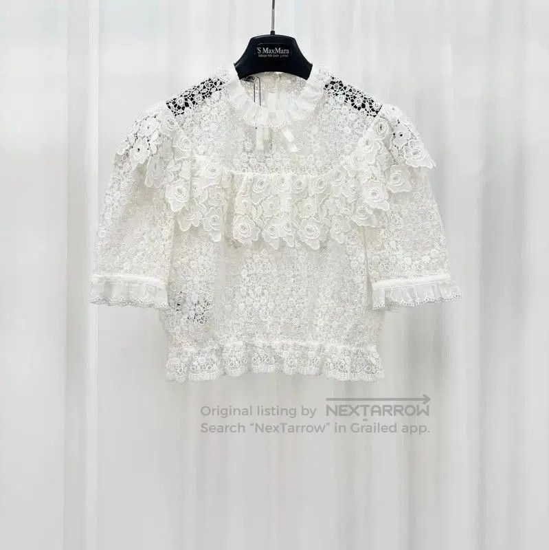 Miu Miu Miu Miu Summer White Silk Blend Short Sleeve T-Shirt . Size S / US 4 / IT 40 - 1 Thumbnail