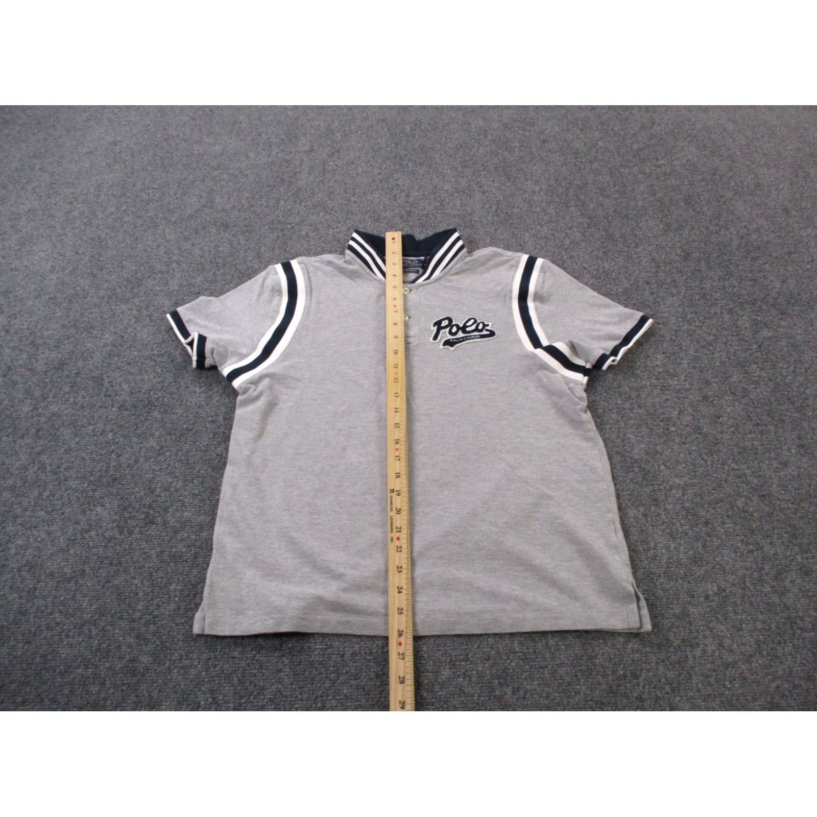 Polo Ralph Lauren Polo Ralph Lauren Shirt Mens M Classic Fit Golf Logo Band Collar Casual Short Sleeve Gray Cotton Knit Polo Size US M / EU 48-50 / 2 - 3 Thumbnail