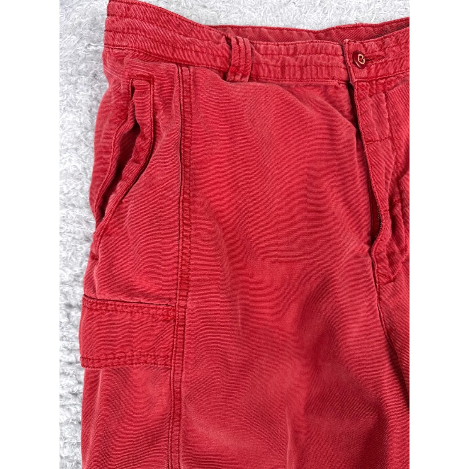 Tommy Bahama Tommy Bahama Shorts Men Red Cargo Cotton Tencel Blend Flat Front RELAX 36 34x8 Size US 36 / EU 52 - 3 Thumbnail