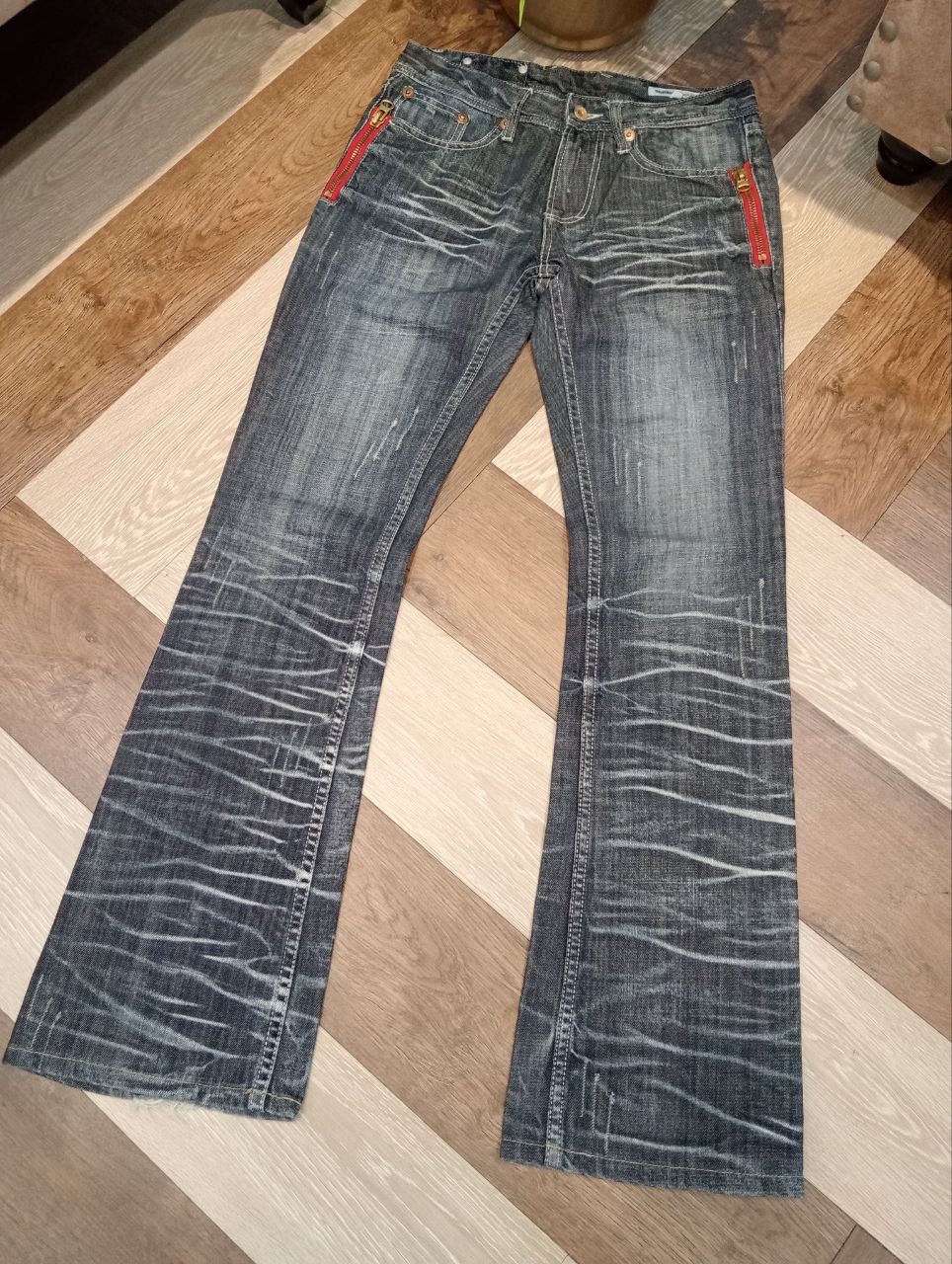 semanticdesign SEMANTIC DESIGN JAPAN RARE DISTRESSED LOOK FLARED JEANS Size US 30 / EU 46 - 3 Thumbnail