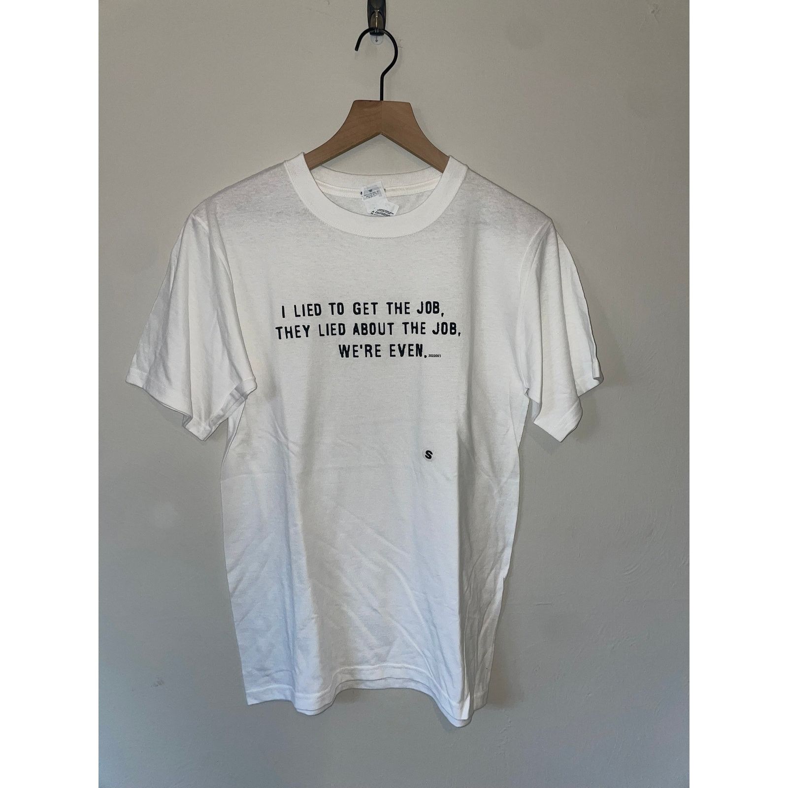 Gildan Y2K I Lied To Get The Job White Joke Humor Shirt Tee 2000s S Size US S / EU 44-46 / 1 - 1 Thumbnail