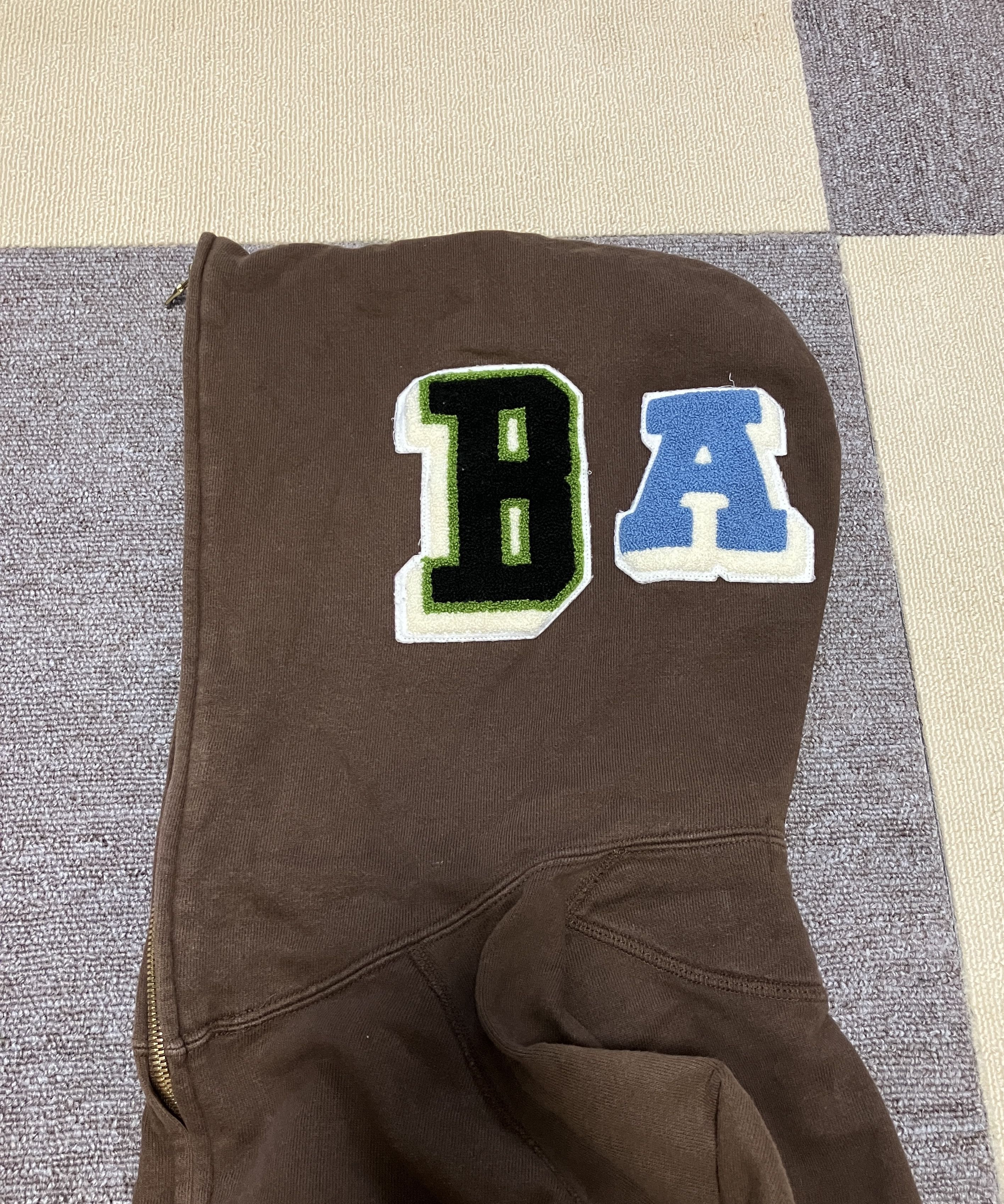 Bape OG Bape Brown Multi Patch Full Zip Hoodie Size US L / EU 52-54 / 3 - 4 Thumbnail