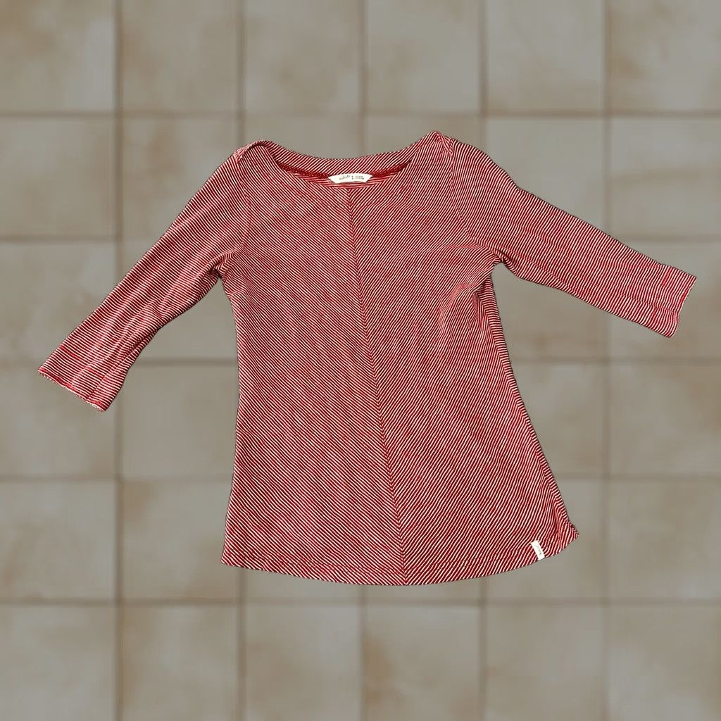 Vintage Woolrich Shirt Womens Medium Red White Stripe Long Sleeve Tunic Cotton Top Size M / US 6-8 / IT 42-44 - 1 Thumbnail