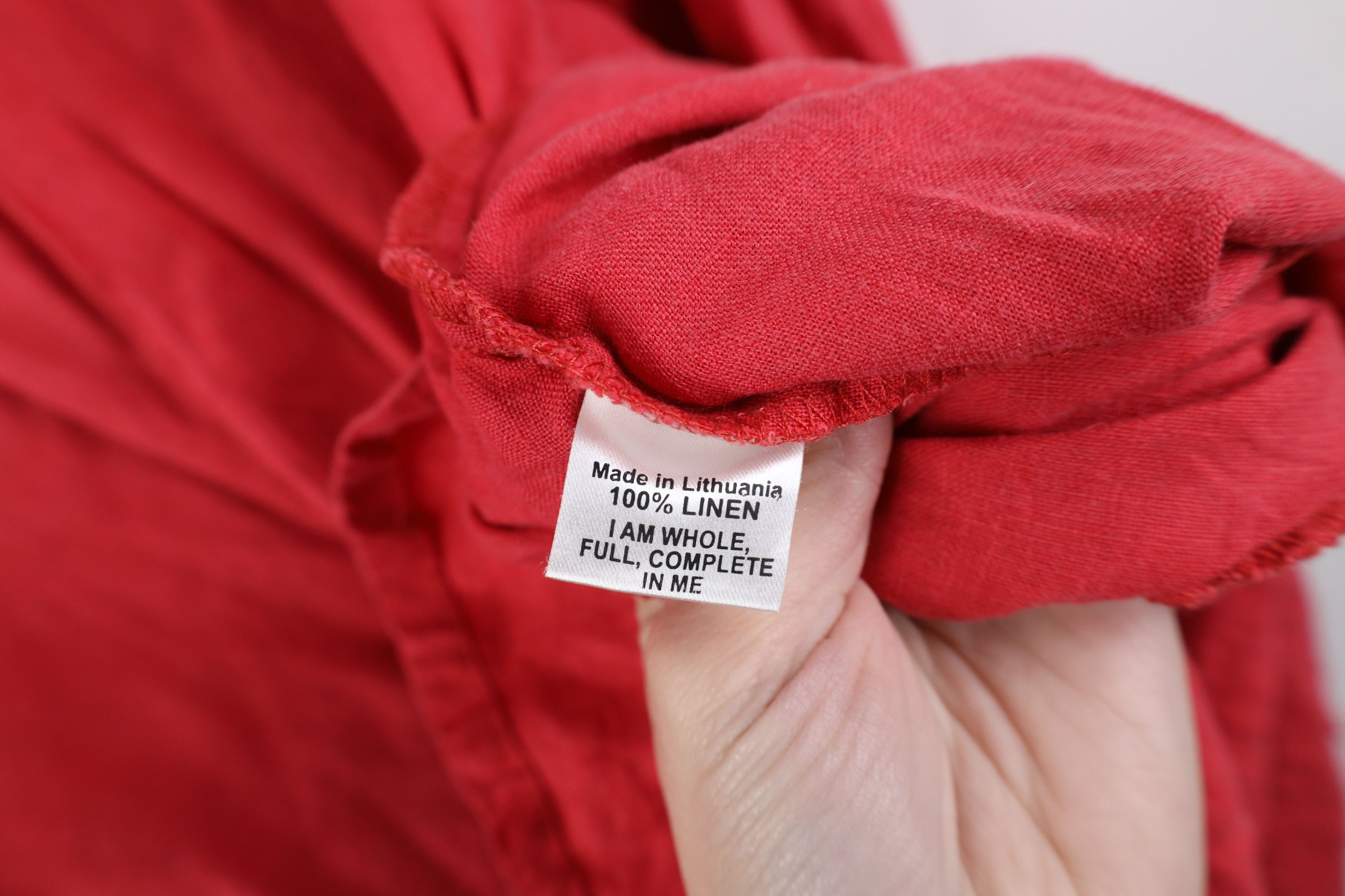 FLAX Flax Linen Blank Oversized Baggy Hoodie Tunic Pullover Red Size M / US 6-8 / IT 42-44 - 11 Thumbnail