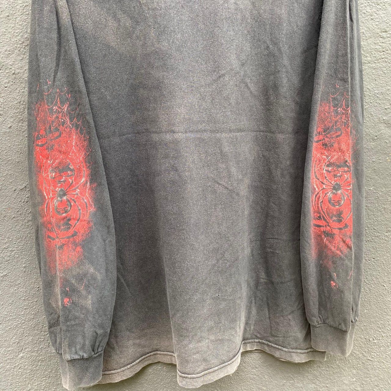 Vintage Thrashed Faded Hot Leathers Skull Streetwear Tee Size US XL / EU 56 / 4 - 10 Thumbnail