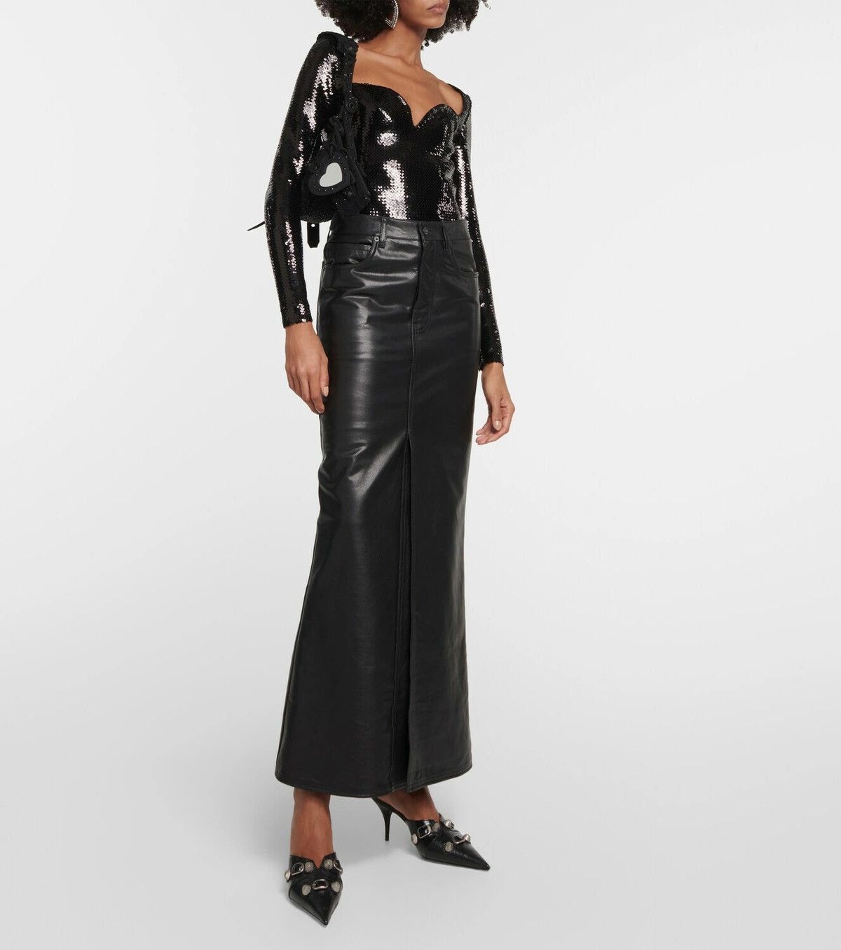 Balenciaga o1y0625 Sequins Bodysuit in Black Size XS / US 0-2 / IT 36-38 - 5 Thumbnail