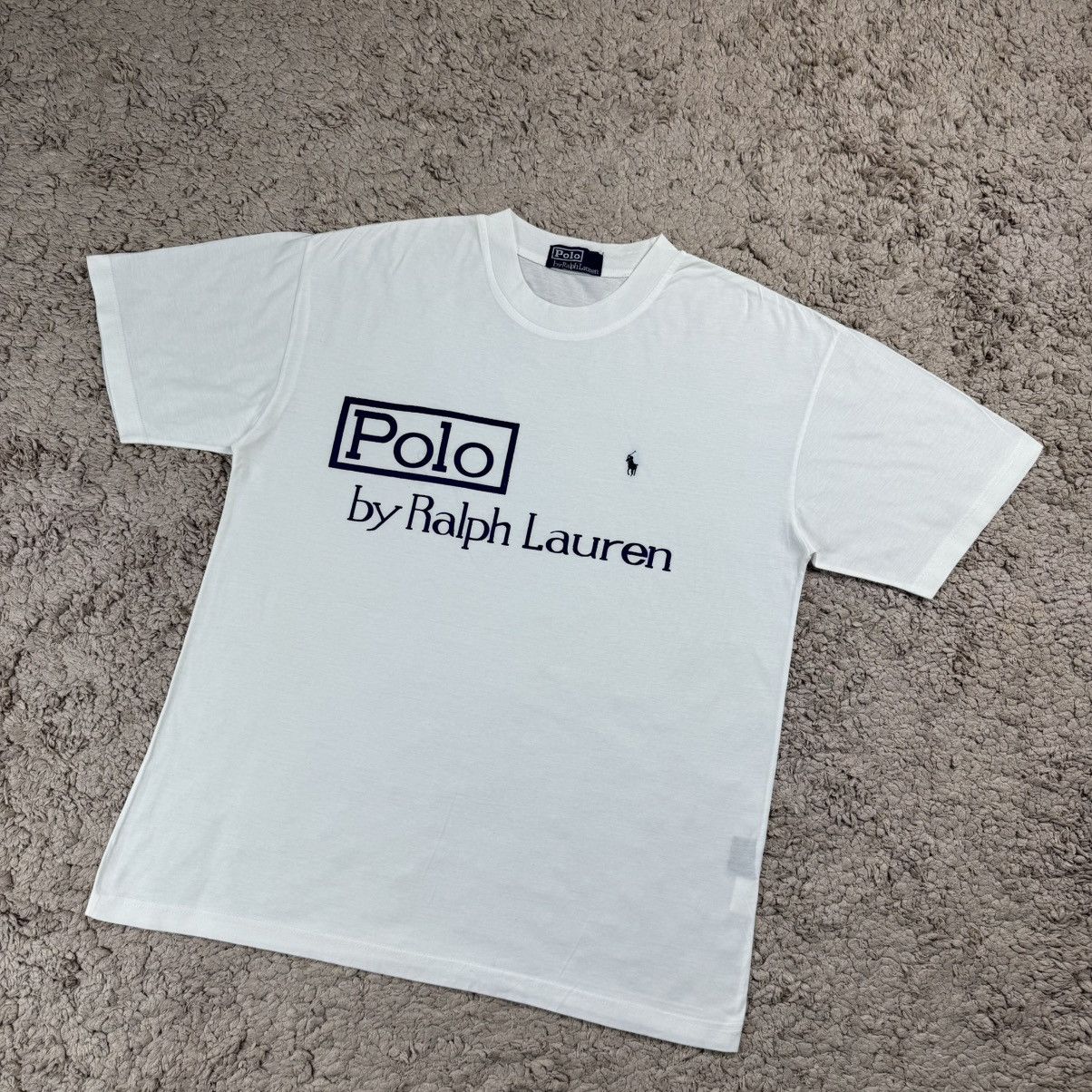 Polo Ralph Lauren Vintage Rare Polo Ralph Lauren Tag Logo T-shirt Size US L / EU 52-54 / 3 - 4 Thumbnail