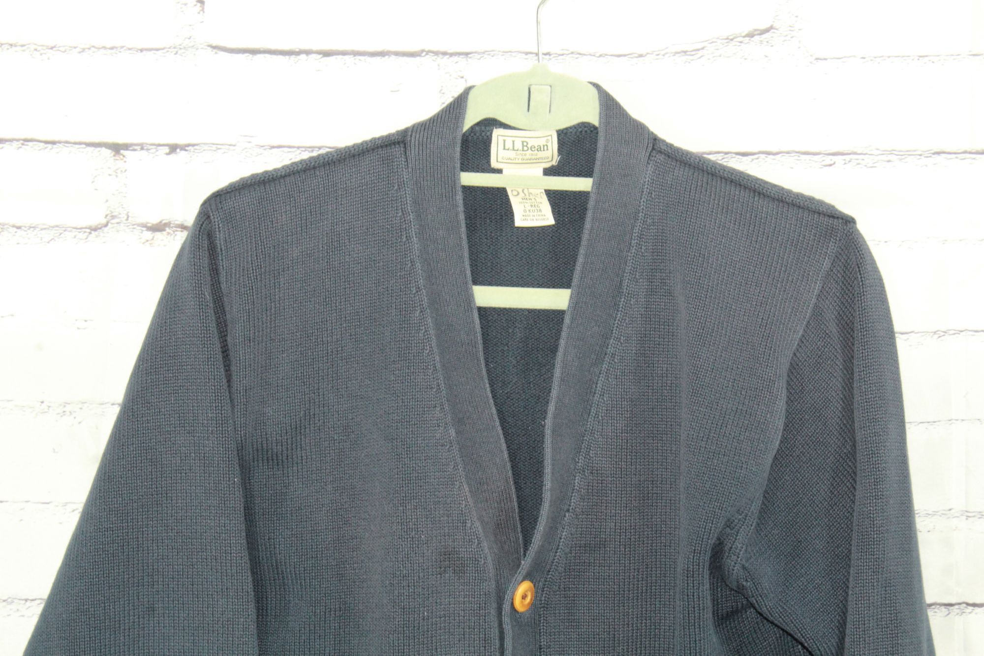 L.L. Bean L.L. Bean Navy Cotton Button Cardigan L Retro Naturecore Size US L / EU 52-54 / 3 - 2 Thumbnail
