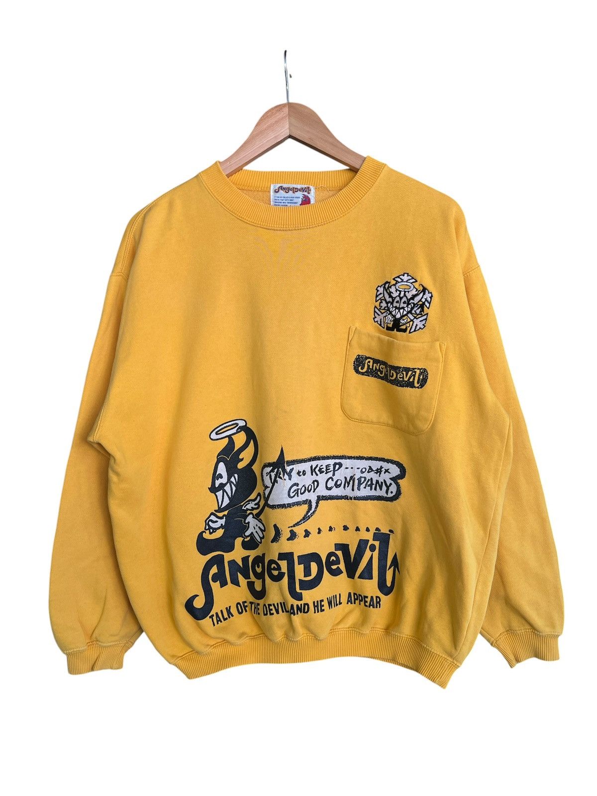 Japanese Brand vintage 90's angle devil Y2K design sweatshirt crewneck Size US L / EU 52-54 / 3 - 1 Thumbnail