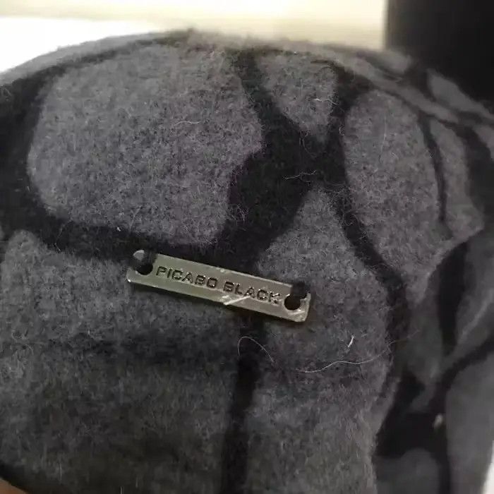 Japanese Brand Picabo Black Overprint Beanie Hat Size ONE SIZE - 5 Thumbnail