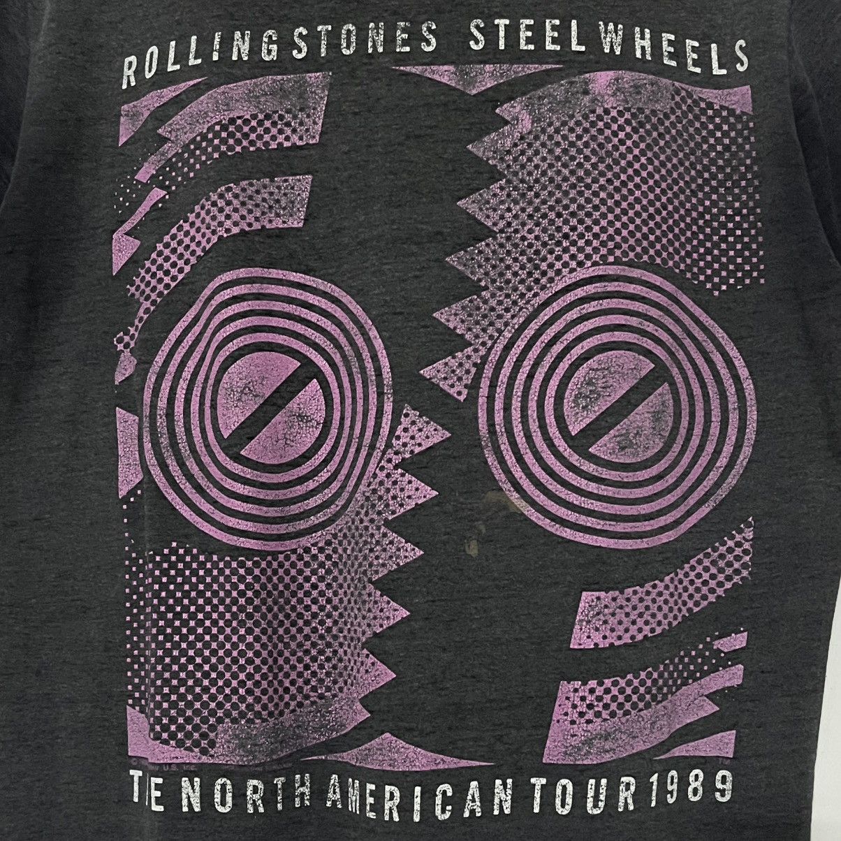 Band Tees × The Rolling Stones × Vintage Vintage Rolling Stones Steel Wheels 1989 distressed size L Size US L / EU 52-54 / 3 - 2 Thumbnail