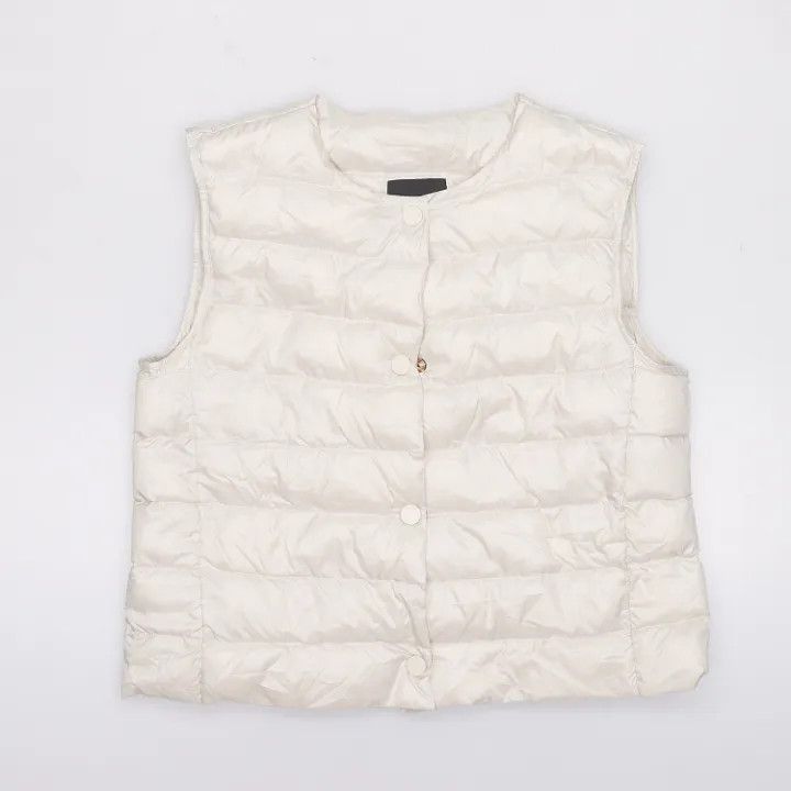 Max Mara Max Mara Beige Casual Button-Up Vest 0079 Size M / US 6-8 / IT 42-44 - 1 Thumbnail