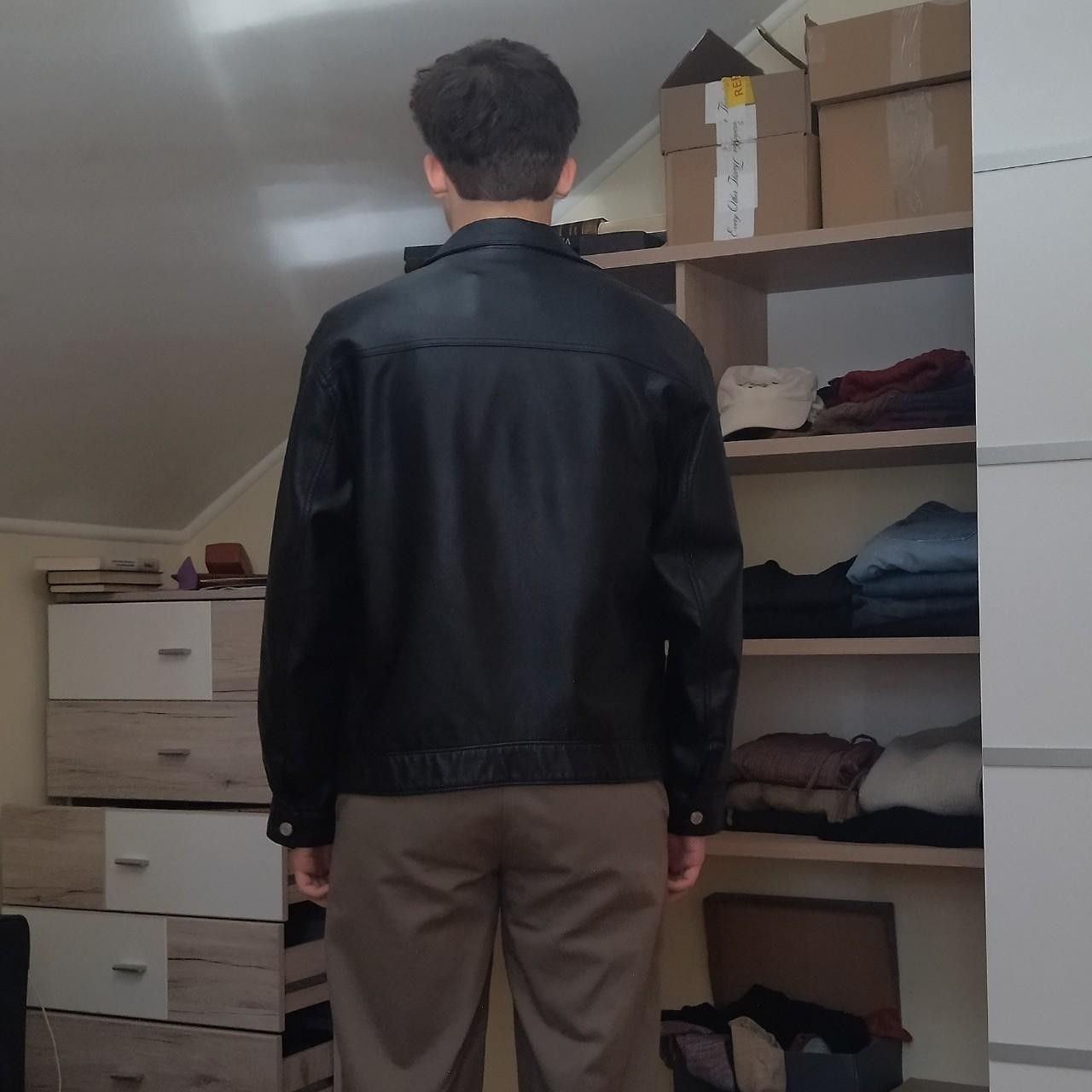 Abercrombie & Fitch ABERCOMBIE & FITCH VEGAN LEATHER TRUCKER JACKET Size US M / EU 48-50 / 2 - 3 Thumbnail