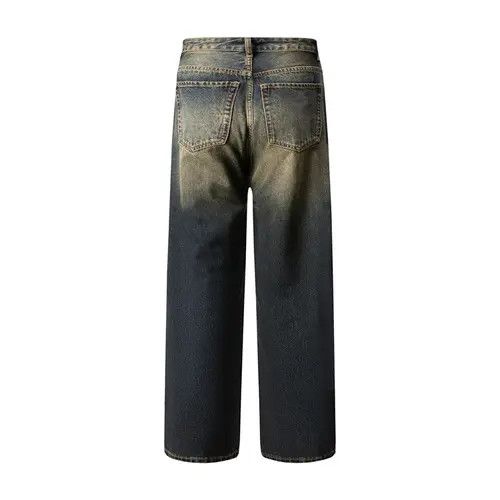 VIBE Men's loose all-match distressed gradient washed jeans Size US 32 / EU 48 - 8 Thumbnail