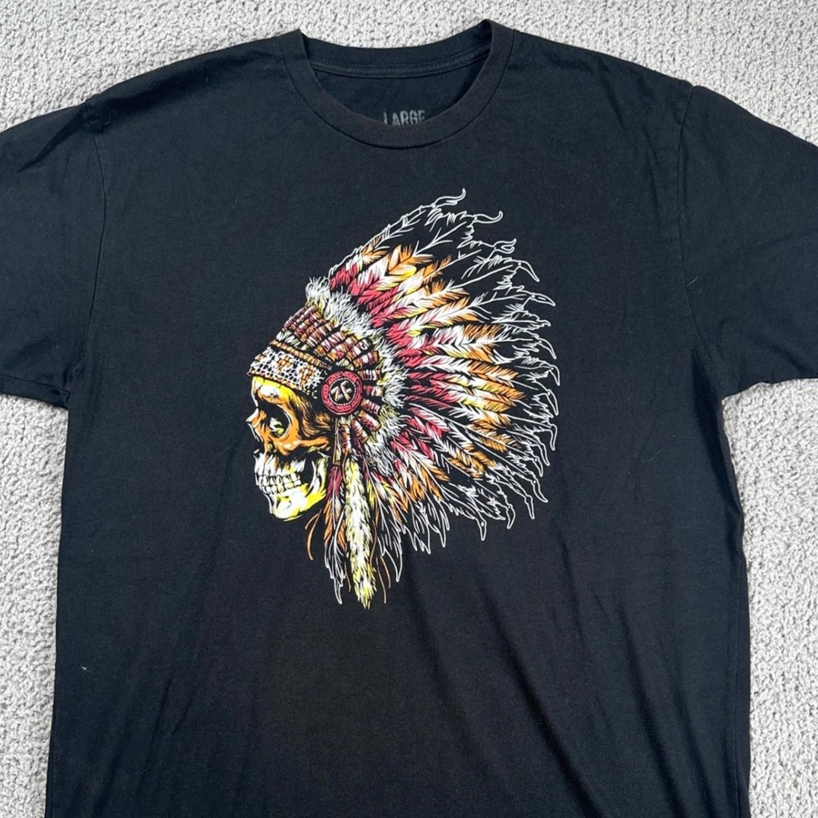 Other Zero Foxtrot Skull Feather Native American T Shirt Men L Size US L / EU 52-54 / 3 - 1 Thumbnail