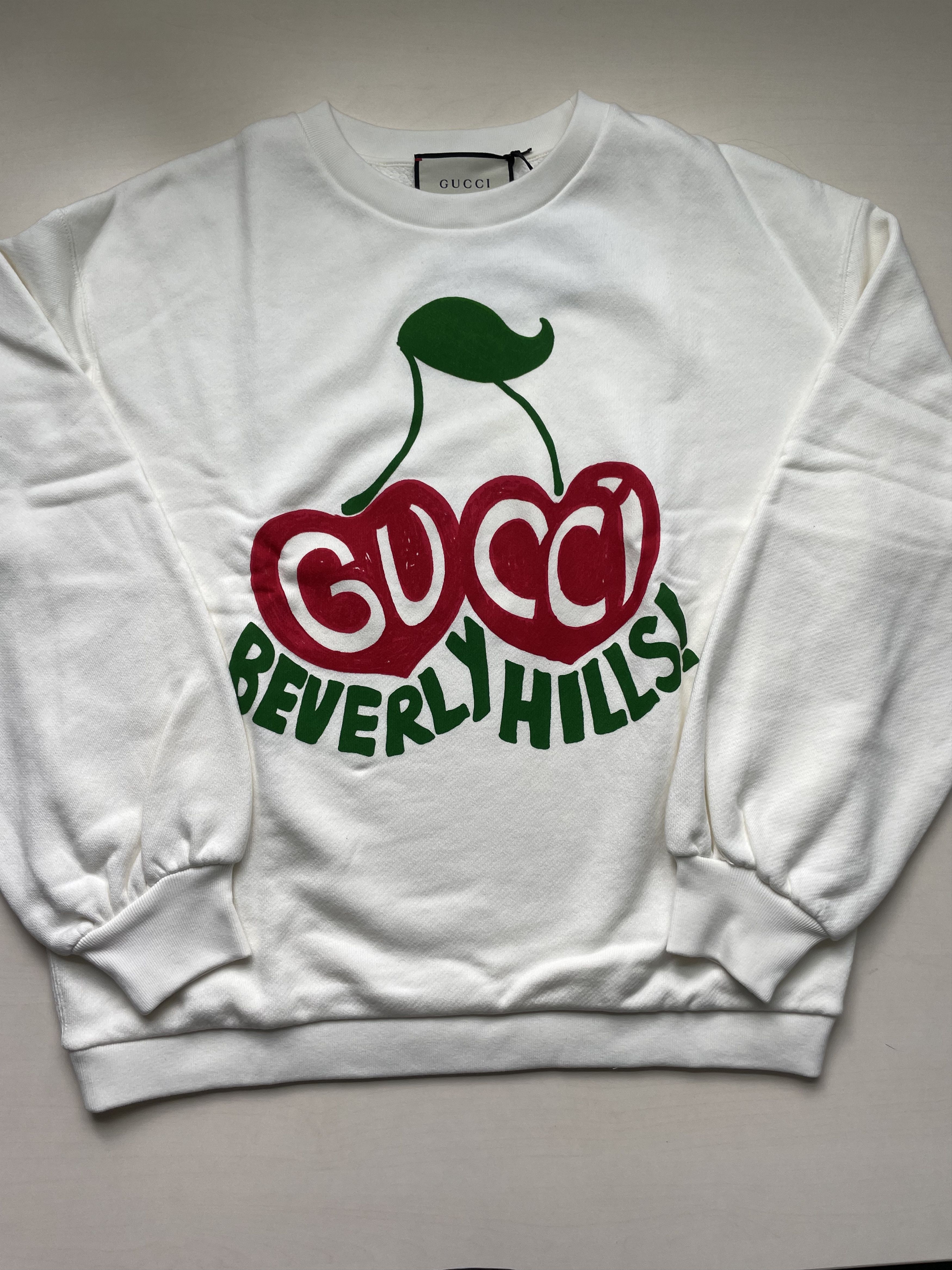 Gucci Gucci Beverly Hills Cherry Printed Loose Sweatshirt Size S / US 4 / IT 40 - 3 Thumbnail