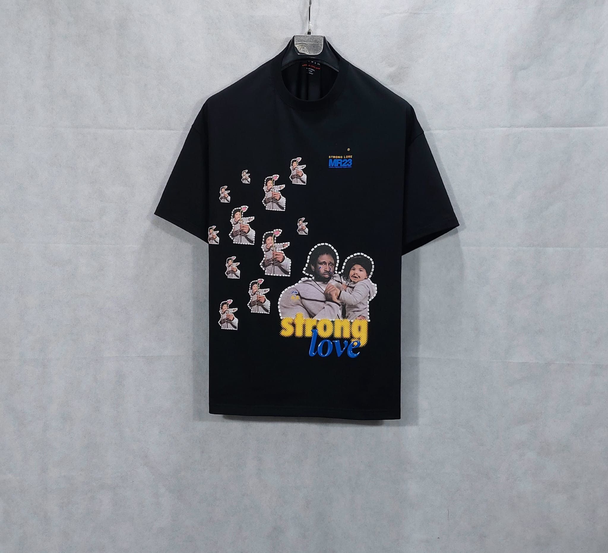 image of Martine Rose Strong Love Tshirt in Black, Men's (Size XS)