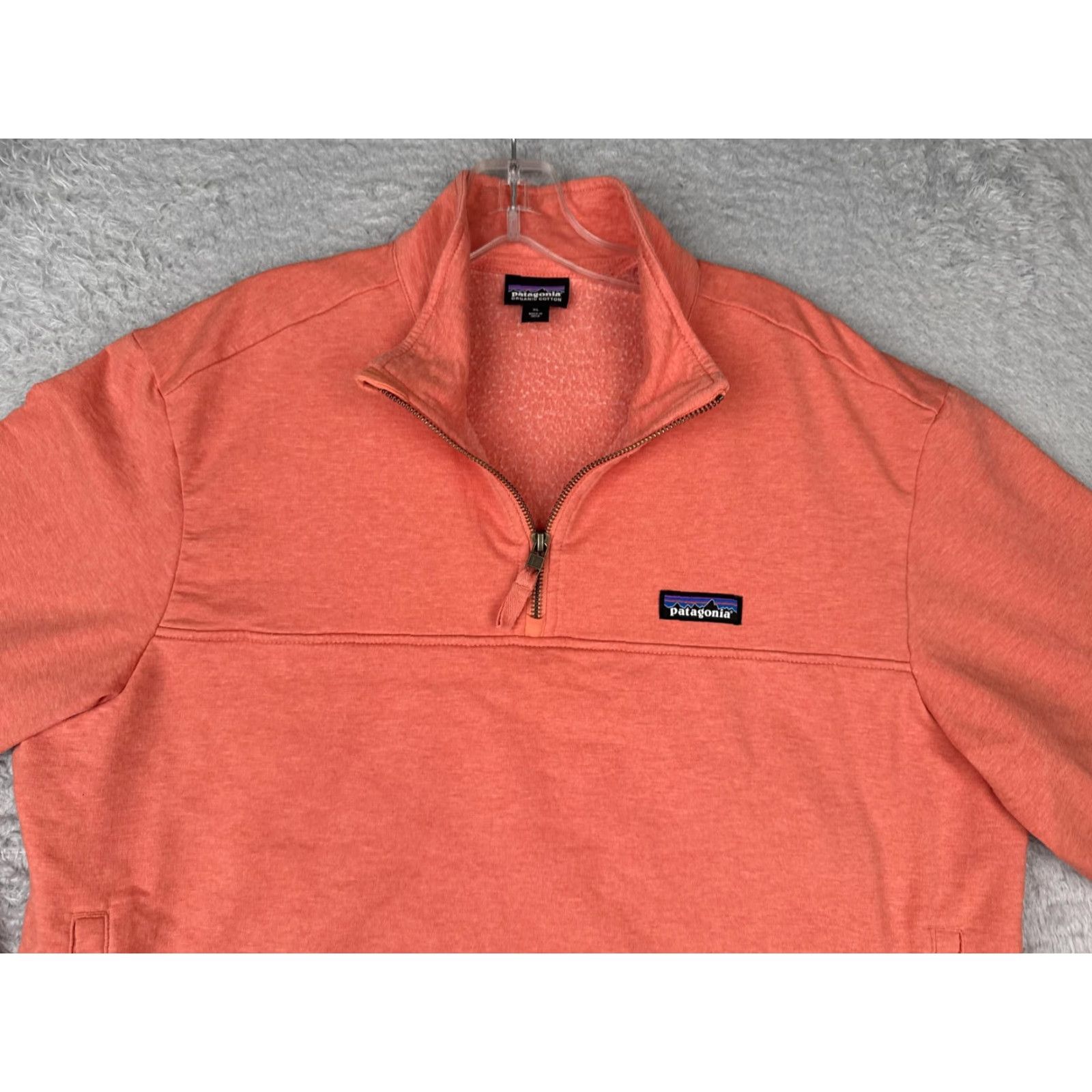 Patagonia Patagonia Sweater Shirt XL Orange Organic Cotton Quarter Zip Pullover Mens Seasonal Warmth 1/4 Zip Pullover Size XL / US 12-14 / IT 48-50 - 4 Thumbnail