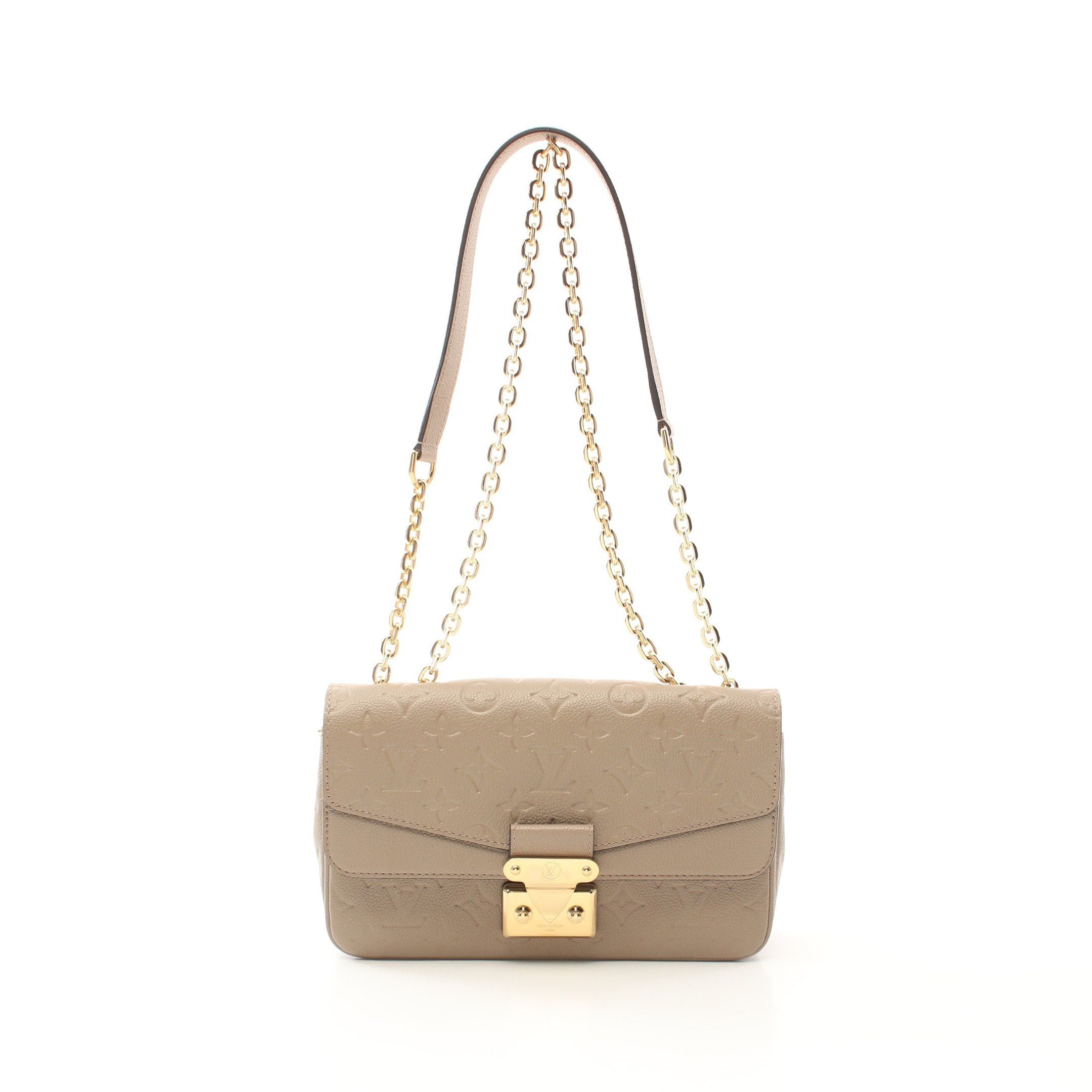 Louis Vuitton Louis Vuitton Marceau Monogram Empreinte Tourterelle Chain Shoulder Bag Leather Gray Beige Size ONE SIZE - 1 Thumbnail