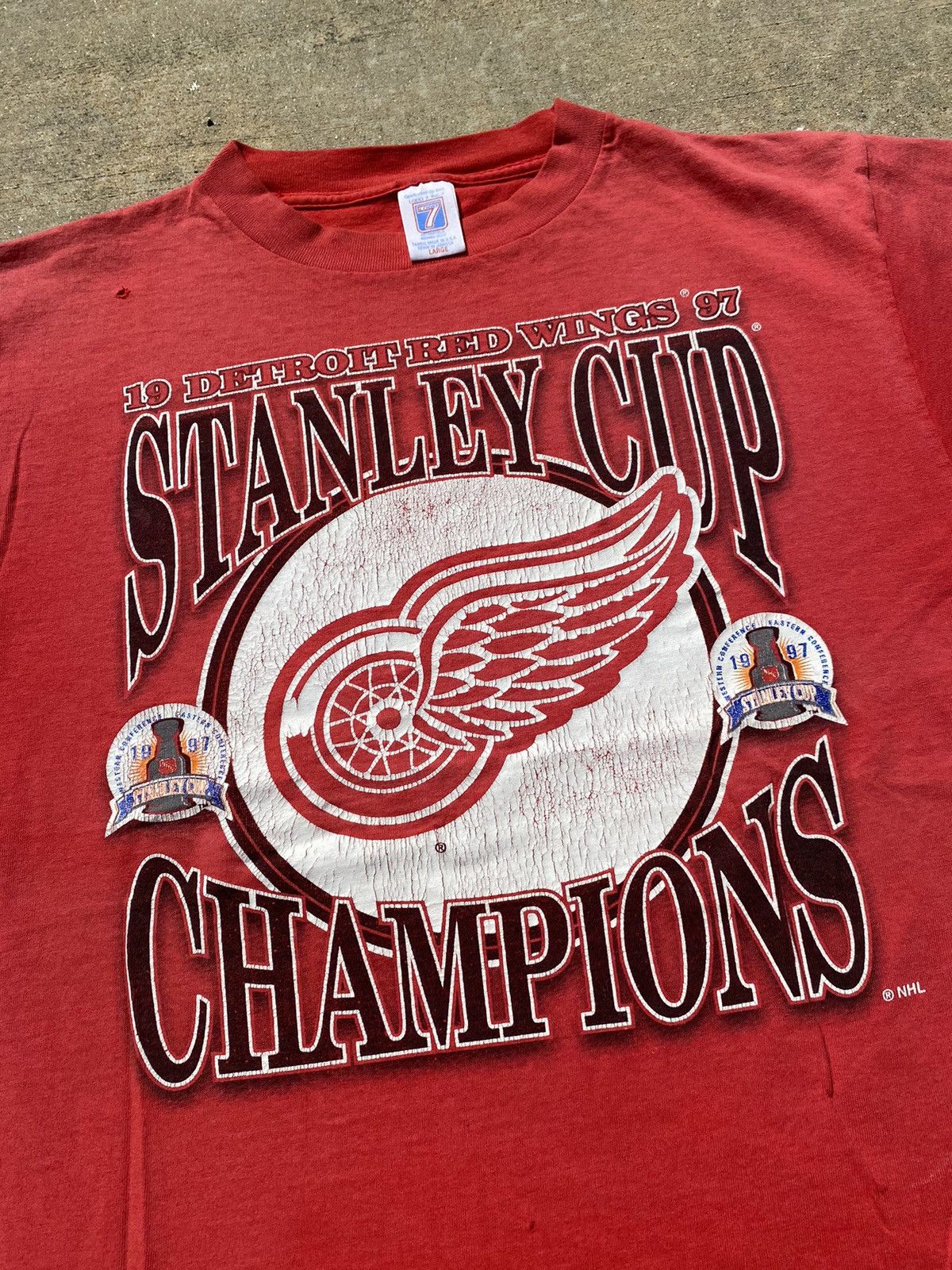 Logo 7 × NHL × Vintage VINTAGE Detroit Red Wings Tee Size US M / EU 48-50 / 2 - 2 Thumbnail