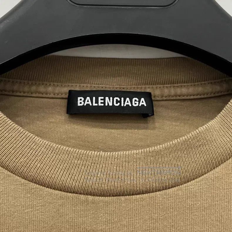 Balenciaga Balenciaga Brown Wheat Logo Printed Short Sleeve Size US XS / EU 42 / 0 - 4 Thumbnail