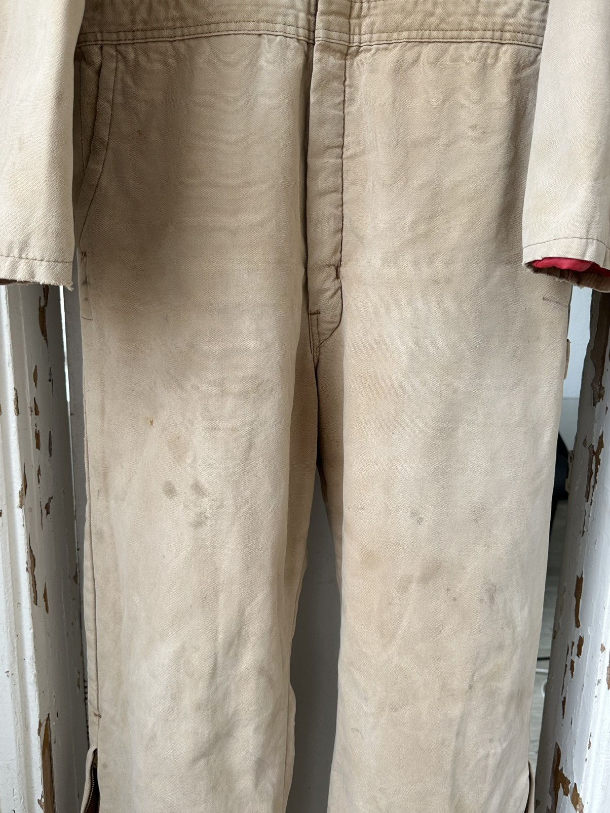 Carhartt Vintage Carhartt Style Beige Worn Carpenter Men’s Overalls Size US 34 / EU 50 - 12 Thumbnail