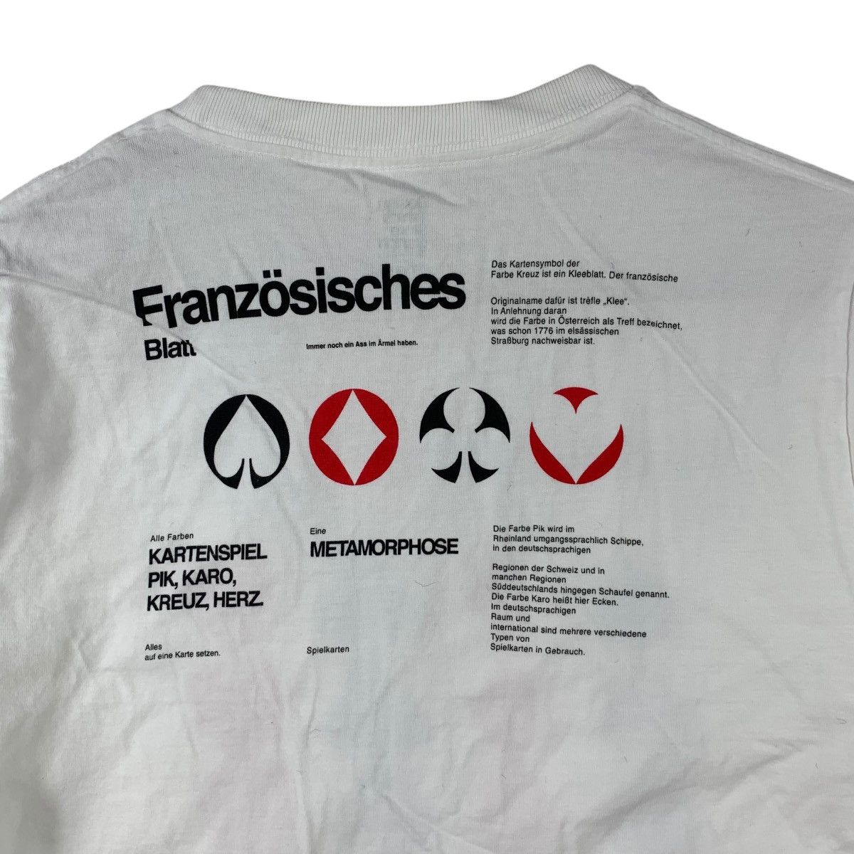 Vintage GRANIPH FRANZOSISCHES METAMORPHOSE Design Tee Shirt Top Size S / US 4 / IT 40 - 7 Thumbnail