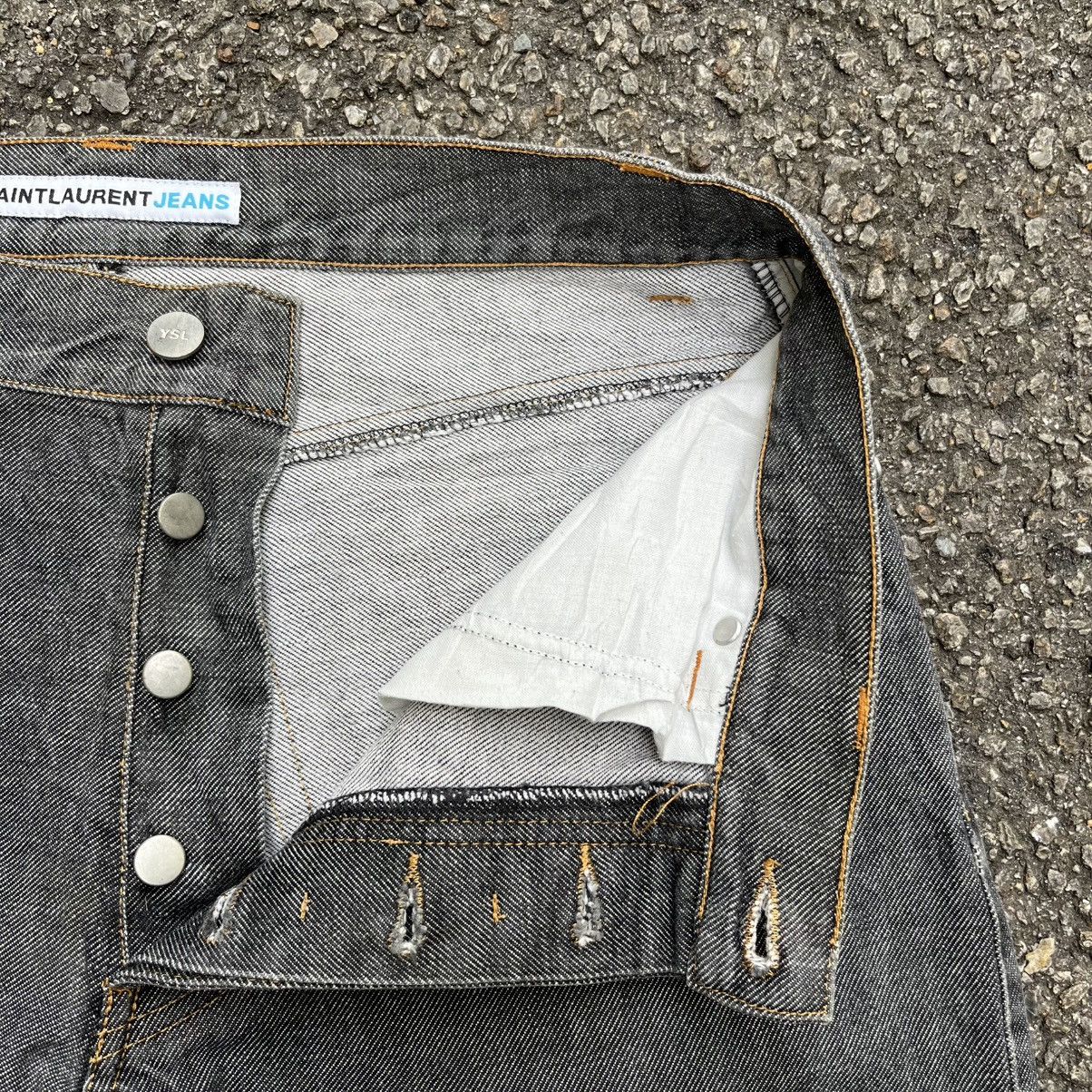 Saint Laurent Paris YSL Saint Laurent Paris Silver Denim Jeans Size US 32 / EU 48 - 9 Thumbnail
